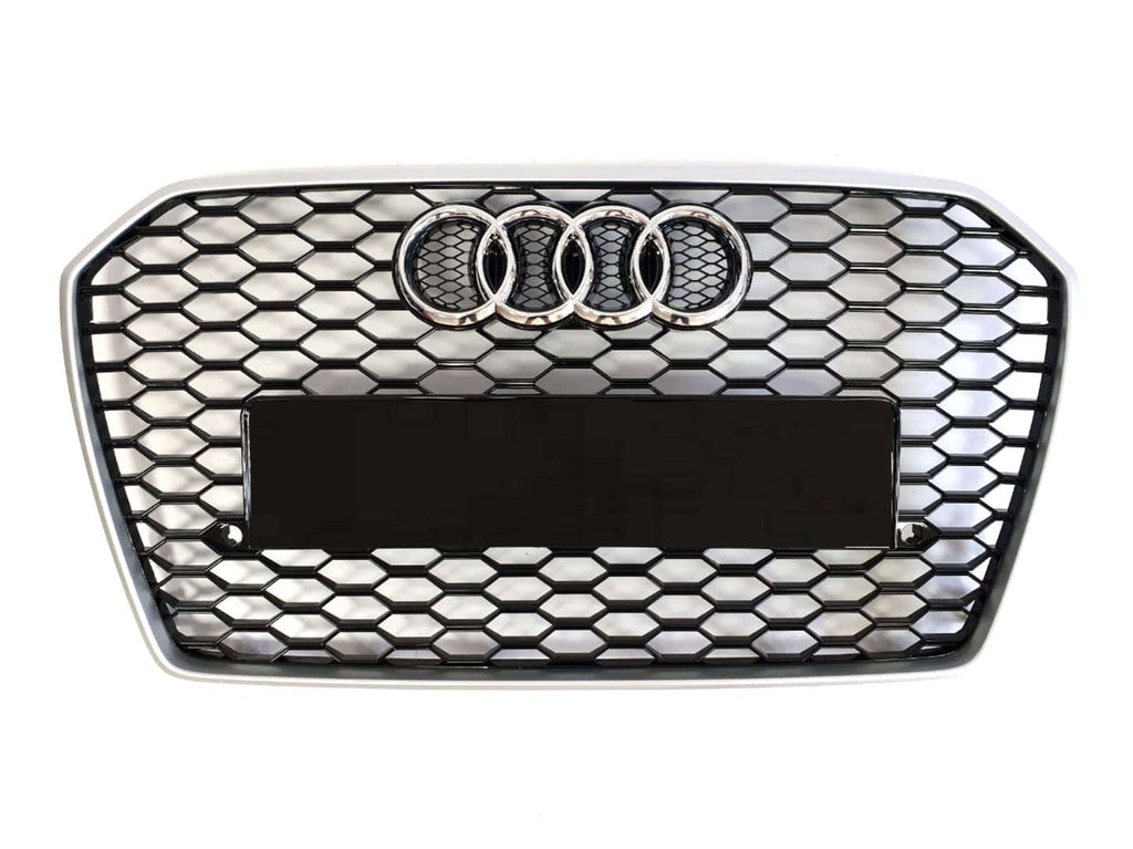 RS6 front bumper radiator grille chrome for Audi A6 C7 2015-2018