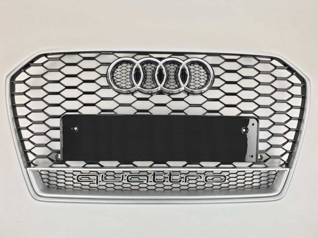 RS6 front bumper radiator grille chrome QUATTRO for Audi A6 C7 2015-2018
