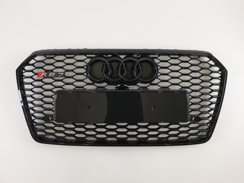 Rejilla del radiador del parachoques delantero RS7 negro para Audi A7 4G C7 Sportback 2014-2017 Facelift