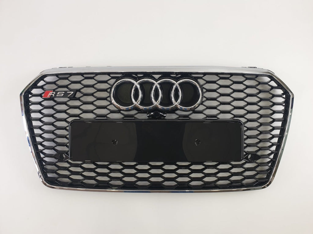 RS7 front bumper radiator grille Chrome for Audi A7 C7 4G Sportback 2014-2017 Facelift