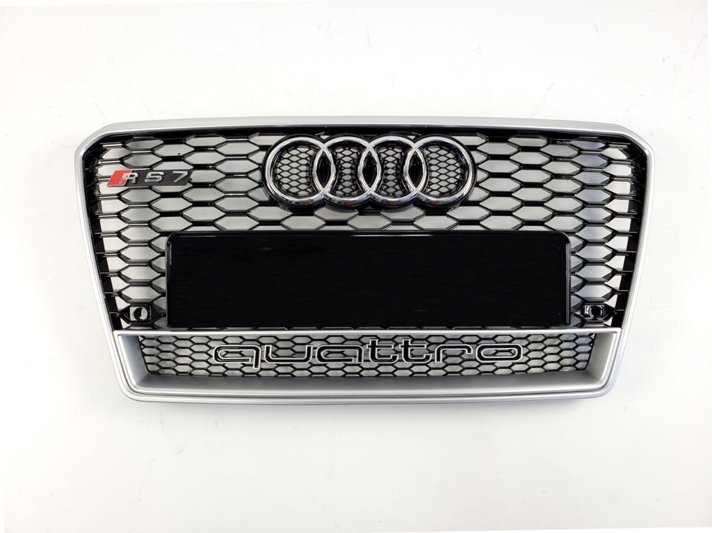 RS7 front bumper radiator grille chrome QUATTRO for Audi A7 4G 2010-2014