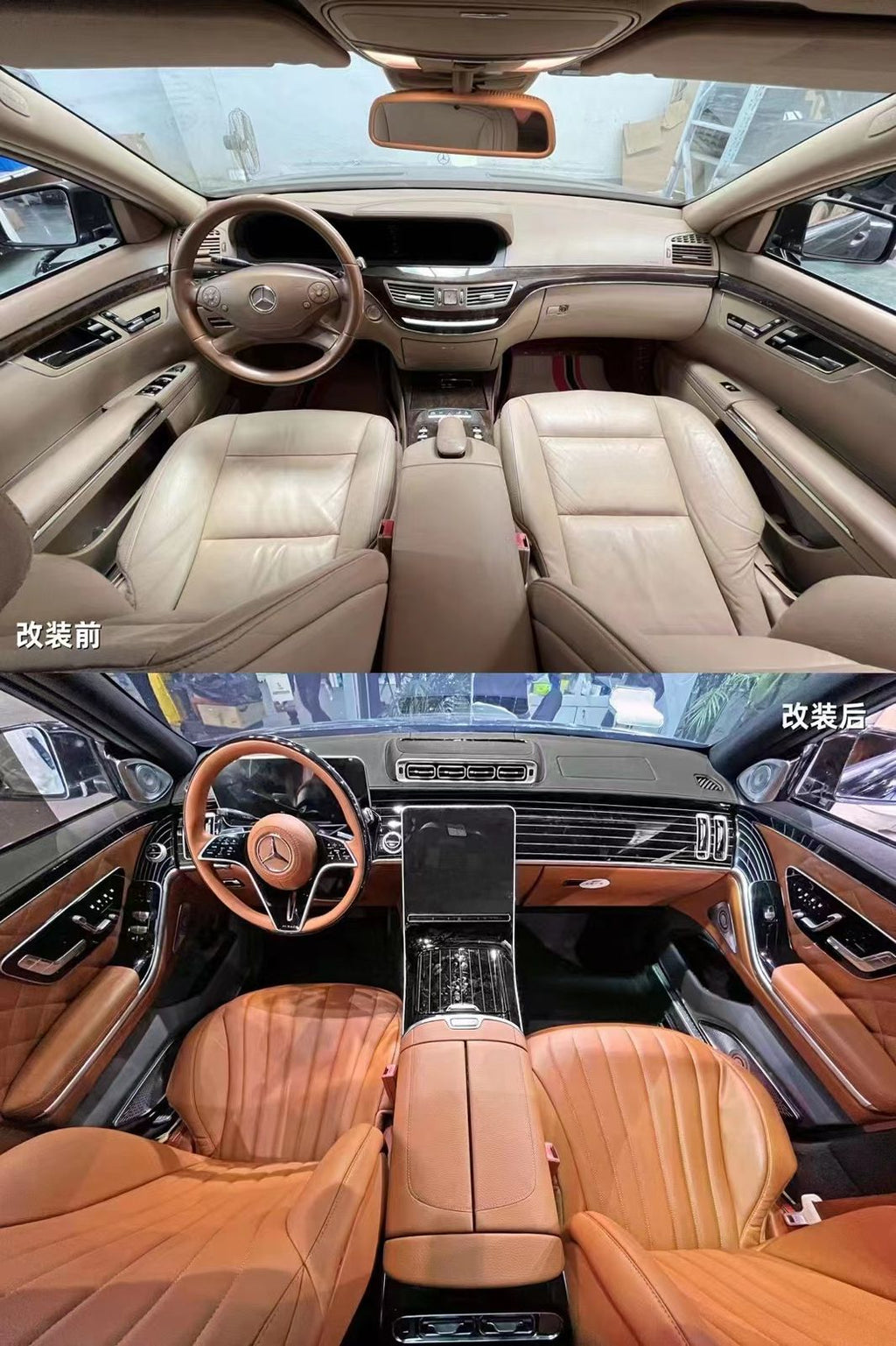 Actualización de Clase S W221 (2005-2013) a kit interior W223 (2020+) para Mercedes-Benz W221
