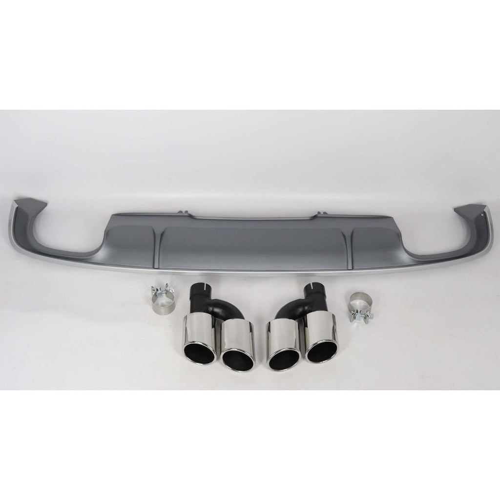 S-line S4 rear diffuser with exhaust tips for Audi A4 S4 B9 2015-2019