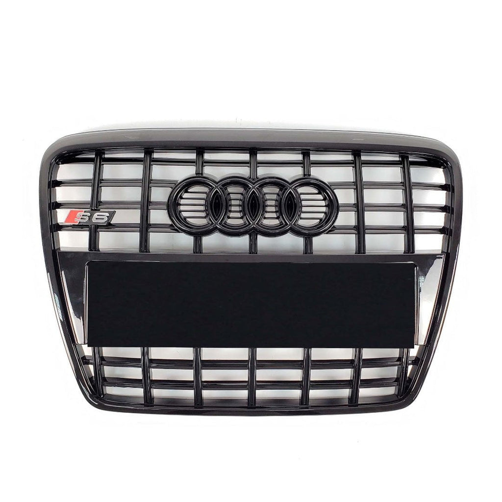 S6 BLACK front bumper radiator grille for Audi A6 S6 C6 2004-2011