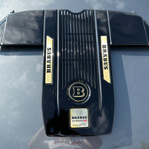 Juego de emblemas tapa motor 4 piezas estilo Brabus dorados para motor Mercedes-Benz AMG M275 V12 biturbo