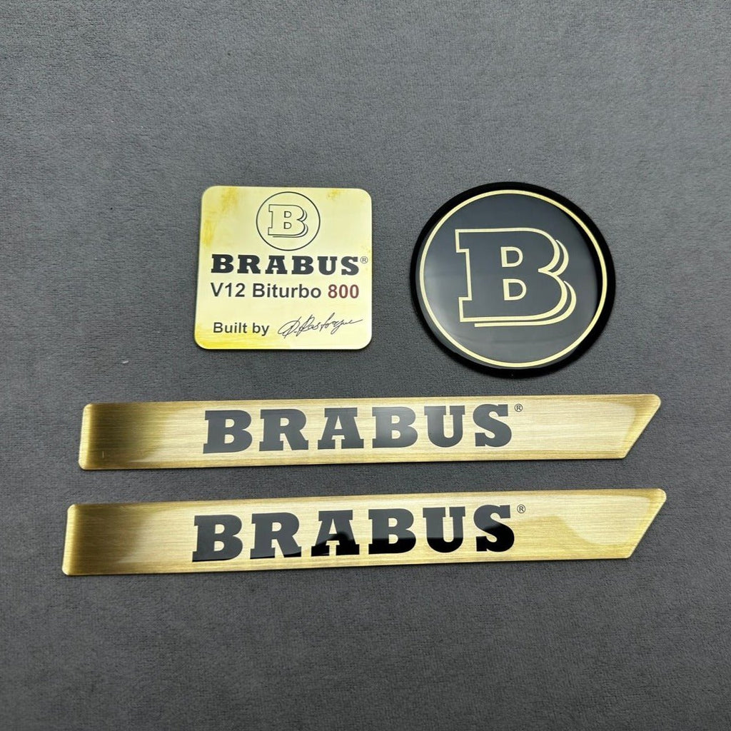 Brabus ORANGE badge logo emblem set for Mercedes-Benz W463A W464 G