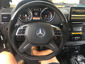 Steering Wheel Carbon Alcantara Center for Mercedes-Benz ML W166 GL GLS GLE W463 W212