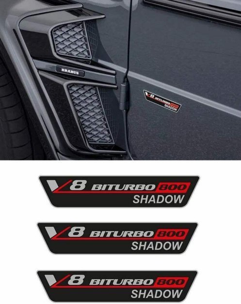 V8 Biturbo Shadow Badge