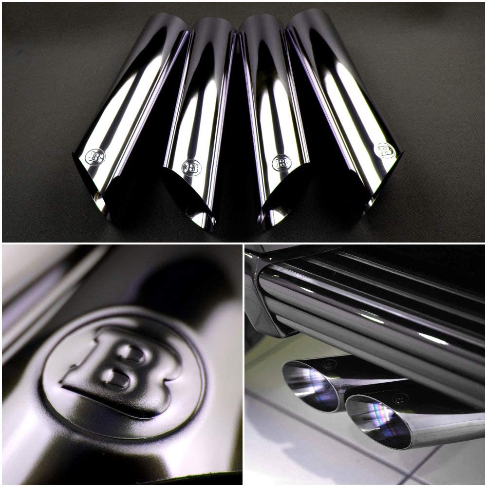 W463A W463 Brabus Stainless Steel Chrome Exhaust Pipes Tips 4 pcs