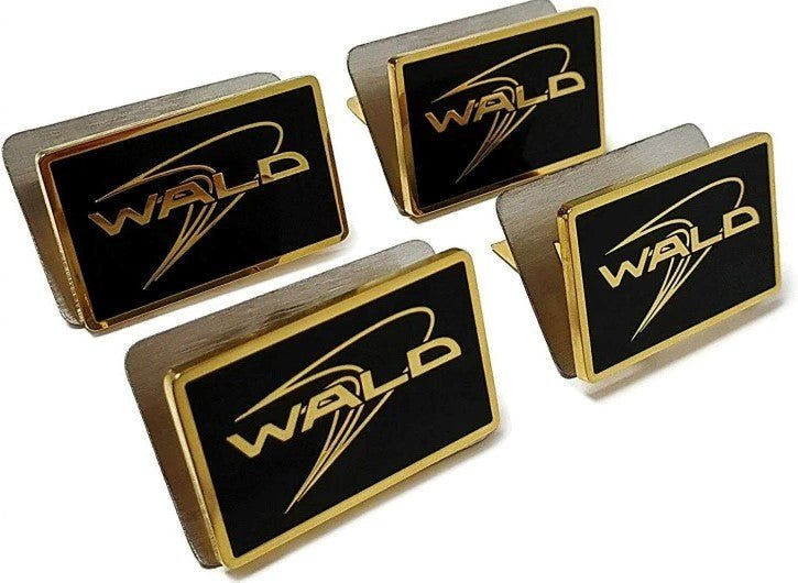 Wald Black Bison Style Seat Emblems Metal 4pcs set